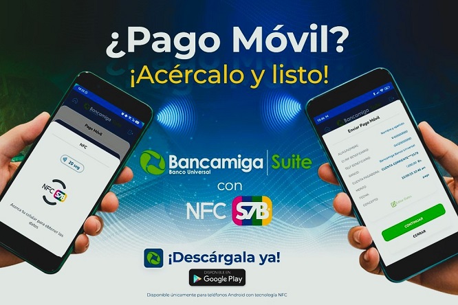 Bancamiga impulsa pagos móviles con NFC en alianza con Suiche 7B - FOTO